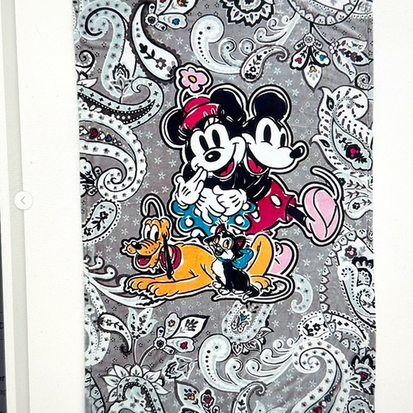 VERA BRADLEY DISNEY MICKEY MOUSE PLUSH THROW BLANKET:NWT PICCADILLY PAISLEY - Picture 1 of 7